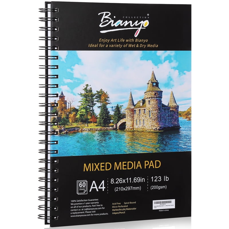 Bianyo Bloc de Papel para Técnica Mixta A4 8 26 X 11 69 60 Hojas Cada…