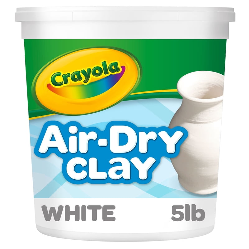 Arcilla de Secado al Aire Crayola Cubeta 5 lb Arcilla Blanca para Manualidades en el Salón de Clases...