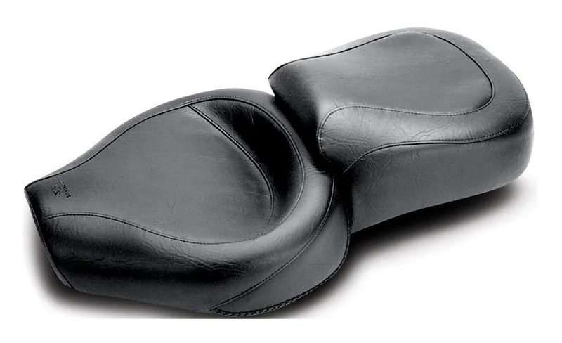 Asiento de turismo ancho liso Mustang para Harley Sportster 2004-2022